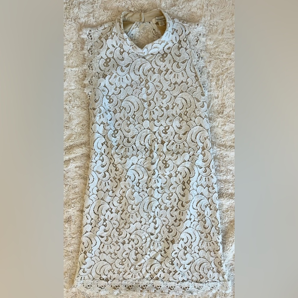 Lace Backless Mini Dress